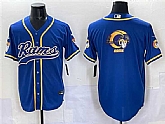 Men's Los Angeles Rams Team Logo Royal Cool Base Stitched Baseball Jersey,baseball caps,new era cap wholesale,wholesale hats