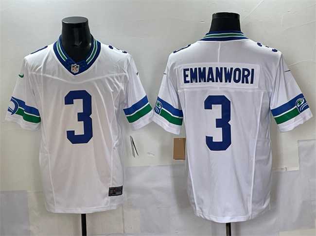Men's Seattle Seahawks #3 Nick Emmanwori White F.U.S.E. Throwback Vapor Limited Stitched Jersey,We sell and wholesale Men's Seattle Seahawks #3 Nick Emmanwori White F.U.S.E. Throwback Vapor Limited Stitched Jersey on line form chian!