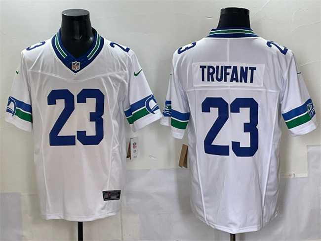 Men's Seattle Seahawks #23 Marcus Trufant White F.U.S.E. Throwback Vapor Limited Stitched Jersey,We sell and wholesale Men's Seattle Seahawks #23 Marcus Trufant White F.U.S.E. Throwback Vapor Limited Stitched Jersey on line form chian!