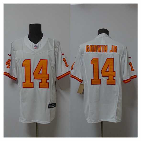 Men's Tampa Bay Buccaneers #14 Chris Godwin Jr. White 2025 F.U.S.E. Vapor Limited Stitched Jersey,We sell and wholesale Men's Tampa Bay Buccaneers #14 Chris Godwin Jr. White 2025 F.U.S.E. Vapor Limited Stitched Jersey on line form chian!
