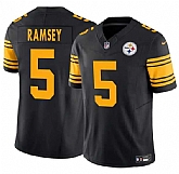Youth Pittsburgh Steelers #5 Jalen Ramsey Black 2024 F.U.S.E. Color Rush Limited Stitched Jersey Dzhi,baseball caps,new era cap wholesale,wholesale hats