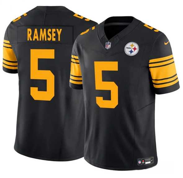 Youth Pittsburgh Steelers #5 Jalen Ramsey Black 2024 F.U.S.E. Color Rush Limited Stitched Jersey Dzhi,We sell and wholesale Youth Pittsburgh Steelers #5 Jalen Ramsey Black 2024 F.U.S.E. Color Rush Limited Stitched Jersey Dzhi on line form chian!