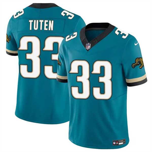Men & Women & Youth Jacksonville Jaguars #33 Bhayshul Tuten Teal 2024 F.U.S.E. Prowler Throwback Vapor Limited Stitched Jersey,We sell and wholesale Men & Women & Youth Jacksonville Jaguars #33 Bhayshul Tuten Teal 2024 F.U.S.E. Prowler Throwback Vapor Limited Stitched Jersey on line form chian!