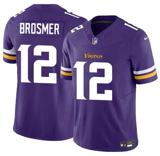 Men & Women & Youth Minnesota Vikings #12 Max Brosmer Purple 2025 F.U.S.E. Vapor Untouchable Limited Stitched Jersey,We sell and wholesale Men & Women & Youth Minnesota Vikings #12 Max Brosmer Purple 2025 F.U.S.E. Vapor Untouchable Limited Stitched Jersey on line form chian!