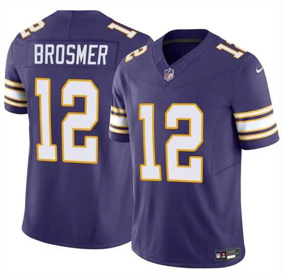 Men & Women & Youth Minnesota Vikings #12 Max Brosmer Purple 2025 F.U.S.E. Throwback Vapor Untouchable Limited Stitched Jersey,We sell and wholesale Men & Women & Youth Minnesota Vikings #12 Max Brosmer Purple 2025 F.U.S.E. Throwback Vapor Untouchable Limited Stitched Jersey on line form chian!