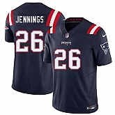 Men & Women & Youth New England Patriots #26 Terrell Jennings Navy 2025 F.U.S.E. Vapor Limited Stitched Jersey,baseball caps,new era cap wholesale,wholesale hats
