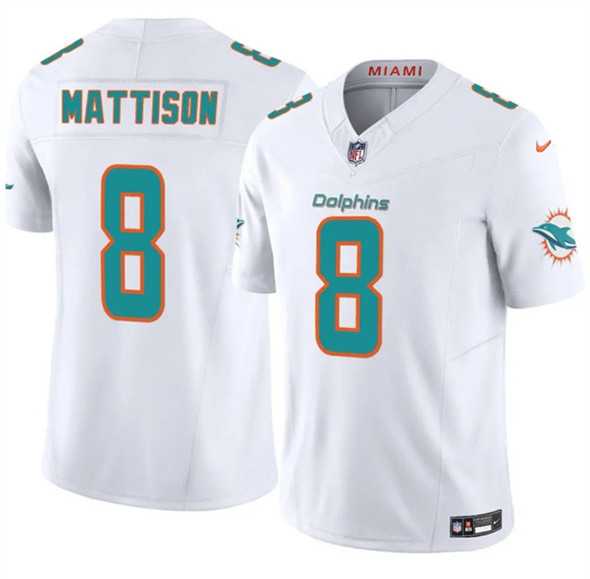 Men & Women & Youth Miami Dolphins #8 Alexander Mattison White 2025 F.U.S.E. Vapor Limited Stitched Jersey,We sell and wholesale Men & Women & Youth Miami Dolphins #8 Alexander Mattison White 2025 F.U.S.E. Vapor Limited Stitched Jersey on line form chian!