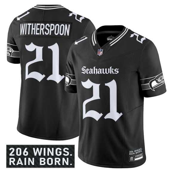 Men & Women & Youth Seattle Seahawks #21 Devon Witherspoon Black 2025 F.U.S.E. 'Gothic Rain City Shadows Edition' Vapor Limited Stitched Jersey,We sell and wholesale Men & Women & Youth Seattle Seahawks #21 Devon Witherspoon Black 2025 F.U.S.E. 'Gothic Rain City Shadows Edition' Vapor Limited Stitched Jersey on line form chian!