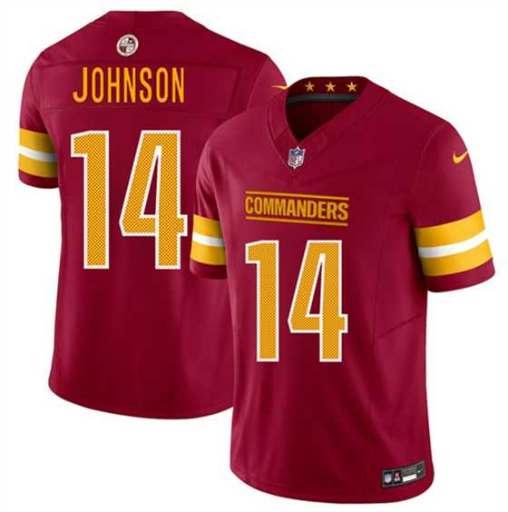 Men & Women & Youth Washington Commanders #14 Josh Johnson Burgundy 2025 Draft F.U.S.E. Vapor Limited Stitched Jersey,We sell and wholesale Men & Women & Youth Washington Commanders #14 Josh Johnson Burgundy 2025 Draft F.U.S.E. Vapor Limited Stitched Jersey on line form chian!