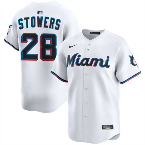 Men's Miami Marlins #28 Kyle Stowers White 2024 Home Limited Stitched Jersey Dzhi,We sell and wholesale Men's Miami Marlins #28 Kyle Stowers White 2024 Home Limited Stitched Jersey Dzhi on line form chian!