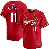 Men's St. Louis Cardinals #11 Victor Scott II Red City Connect Limited Stitched Jersey Dzhi,baseball caps,new era cap wholesale,wholesale hats