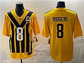 Men's Pittsburgh Steelers #8 Aaron Rodgers Gold 1933 Throwback Alternate Stitched Game Jersey,baseball caps,new era cap wholesale,wholesale hats