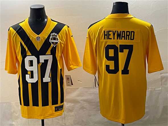 Men's Pittsburgh Steelers #97 Cameron Heyward Gold 1933 Throwback Alternate Stitched Game Jersey,We sell and wholesale Men's Pittsburgh Steelers #97 Cameron Heyward Gold 1933 Throwback Alternate Stitched Game Jersey on line form chian!