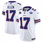Men & Women & Youth Buffalo Bills #17 Josh Allen White 2025 F.U.S.E. With Farewell Patch And 4-Star C Patch Vapor Untouchable Limited Stitched Jersey,baseball caps,new era cap wholesale,wholesale hats