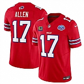 Men & Women & Youth Buffalo Bills #17 Josh Allen Red 2025 F.U.S.E. With Farewell Patch And 4-Star C Patch Vapor Untouchable Limited Stitched Jersey,baseball caps,new era cap wholesale,wholesale hats