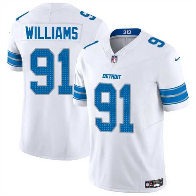 Men & Women & Youth Detroit Lions #91 Tyleik Williams White 2025 F.U.S.E. Vapor Limited Stitched Game Jersey,We sell and wholesale Men & Women & Youth Detroit Lions #91 Tyleik Williams White 2025 F.U.S.E. Vapor Limited Stitched Game Jersey on line form chian!