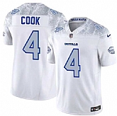 Men's Buffalo Bills #4 James Cook White 2025 F.U.S.E. 'Rivalries' Vapor Limited Football Stitched Jersey Dzhi