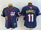 Women's American League #11 Jose Ramirez Navy 2025 All-Star Edition Limited Stitched Jersey,baseball caps,new era cap wholesale,wholesale hats