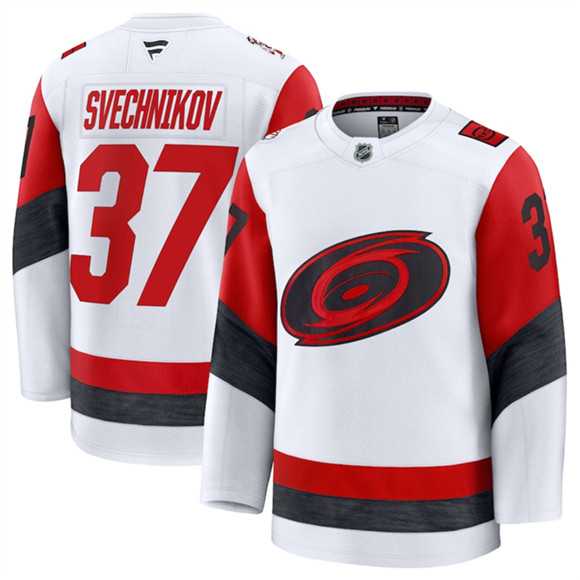 Men's Carolina Hurricanes #37 Andrei Svechnikov White 2025 Away Stitched Hockey Jersey Dzhi,We sell and wholesale Men's Carolina Hurricanes #37 Andrei Svechnikov White 2025 Away Stitched Hockey Jersey Dzhi on line form chian!