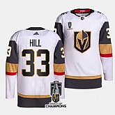 Men's Vegas Golden Knights #33 Adin Hill White 2023 Stanley Cup Champions Stitched Jersey Dzhi,baseball caps,new era cap wholesale,wholesale hats