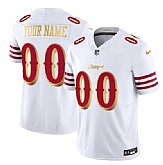 Men's San Francisco 49ers Active Player Custom White Gold 2025 F.U.S.E. 'Rivalries' Vapor Limited Stitched Jersey,baseball caps,new era cap wholesale,wholesale hats