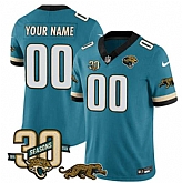 Men's Jacksonville Jaguars Active Player Custom Teal F.U.S.E With 30th Seasons Patch Vapor Limited Stitched Jersey,baseball caps,new era cap wholesale,wholesale hats