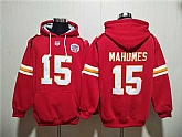 Men's Kansas City Chiefs #15 Patrick Mahomes Red Lace-Up Pullover Hoodie,baseball caps,new era cap wholesale,wholesale hats