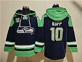 Men's Seattle Seahawks #10 Cooper Kupp Navy Green Ageless Must-Have Lace-Up Pullover Hoodie,baseball caps,new era cap wholesale,wholesale hats