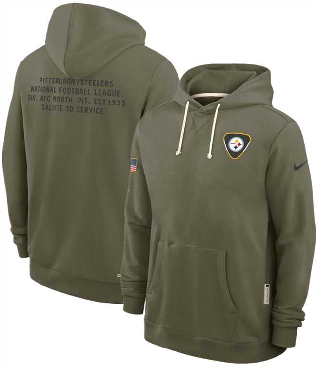 Men's Pittsburgh Steelers Olive 2025 Salute to Service Pullover Hoodie,We sell and wholesale Men's Pittsburgh Steelers Olive 2025 Salute to Service Pullover Hoodie on line form chian!