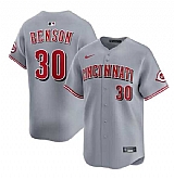 Men's Cincinnati Reds #30 Will Benson Gray Road Limited Stitched Jersey Dzhi,baseball caps,new era cap wholesale,wholesale hats