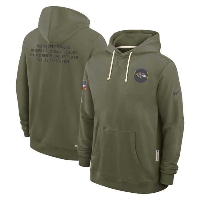 Men's Baltimore Ravens Olive 2025 Salute to Service Pullover Hoodie,We sell and wholesale Men's Baltimore Ravens Olive 2025 Salute to Service Pullover Hoodie on line form chian!