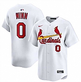 Men's St. Louis Cardinals #0 Masyn Winn White Home Limited Stitched Jersey Dzhi,baseball caps,new era cap wholesale,wholesale hats