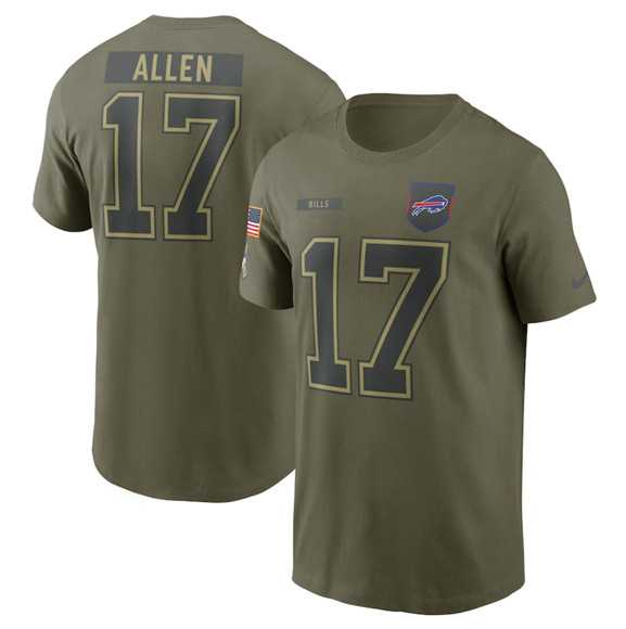 Men's Buffalo Bills #17 Josh Allen Olive 2025 Salute to Service Name & Number T-Shirt,We sell and wholesale Men's Buffalo Bills #17 Josh Allen Olive 2025 Salute to Service Name & Number T-Shirt on line form chian!