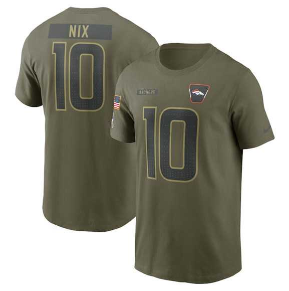 Men's Denver Broncos #10 Bo Nix Olive 2025 Salute to Service Name & Number T-Shirt,We sell and wholesale Men's Denver Broncos #10 Bo Nix Olive 2025 Salute to Service Name & Number T-Shirt on line form chian!
