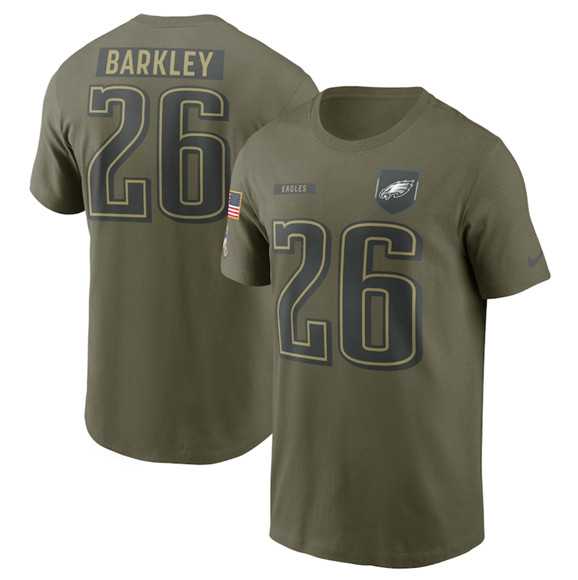 Men's Philadelphia Eagles #26 Saquon Barkley Olive 2025 Salute to Service Name & Number T-Shirt,We sell and wholesale Men's Philadelphia Eagles #26 Saquon Barkley Olive 2025 Salute to Service Name & Number T-Shirt on line form chian!
