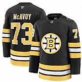 Men's Boston Bruins #73 Charlie McAvoy Black 2025 Home Stitched Hockey Jersey Dzhi,baseball caps,new era cap wholesale,wholesale hats