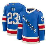 Men's New York Rangers #23 Adam Fox Blue Centennial Stitched Hockey Jersey Dzhi,baseball caps,new era cap wholesale,wholesale hats
