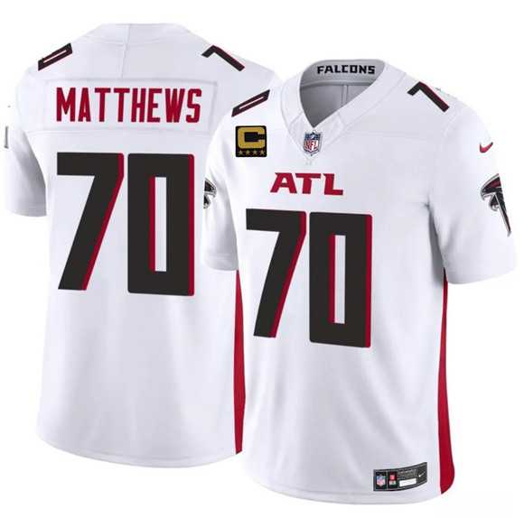 Men's Atlanta Falcons #70 Jake Matthews White 2025 F.U.S.E With 4-Star C Patch Vapor Untouchable Limited Stitched Jersey Dzhi,We sell and wholesale Men's Atlanta Falcons #70 Jake Matthews White 2025 F.U.S.E With 4-Star C Patch Vapor Untouchable Limited Stitched Jersey Dzhi on line form chian!