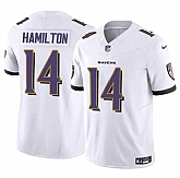 Men's Baltimore Ravens #14 Kyle Hamilton White 2025 F.U.S.E. Vapor Limited Jersey Dzhi,baseball caps,new era cap wholesale,wholesale hats