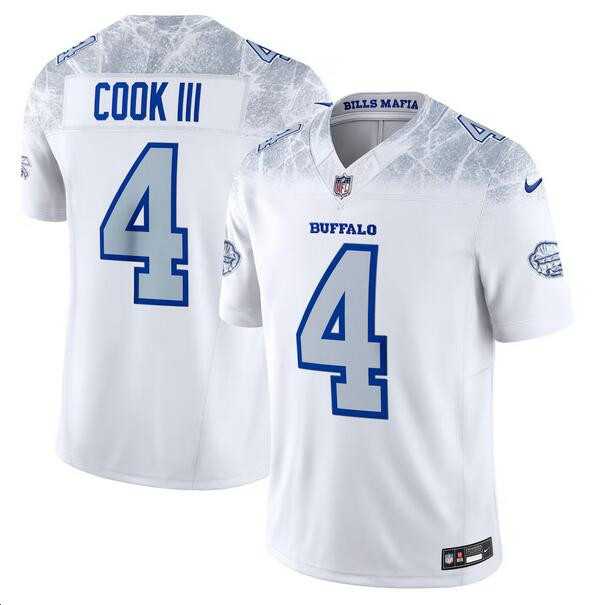 Men's Buffalo Bills #4 James Cook III White 2025 F.U.S.E. 'Rivalries' Vapor Untouchable Limited Stitched Jersey Dzhi,We sell and wholesale Men's Buffalo Bills #4 James Cook III White 2025 F.U.S.E. 'Rivalries' Vapor Untouchable Limited Stitched Jersey Dzhi on line form chian!