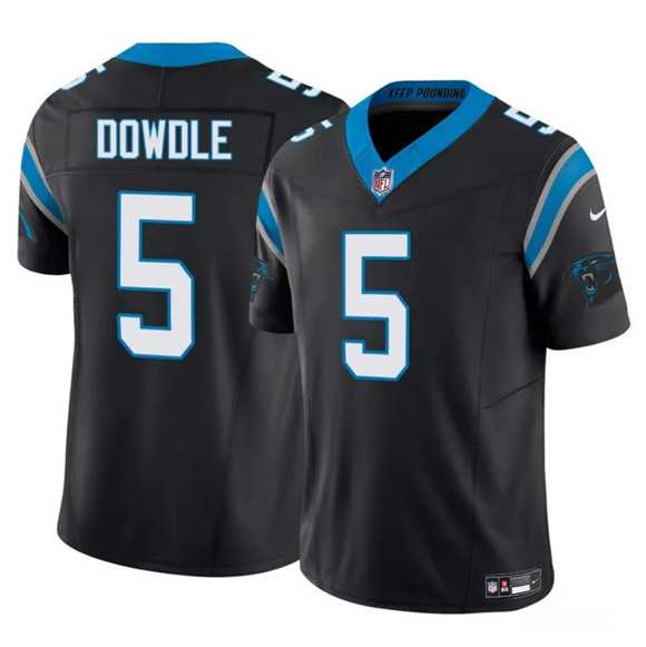 Men's Carolina Panthers #5 Rico Dowdle Black 2025 F.U.S.E. Vapor Limited Stitched Jersey Dzhi,We sell and wholesale Men's Carolina Panthers #5 Rico Dowdle Black 2025 F.U.S.E. Vapor Limited Stitched Jersey Dzhi on line form chian!