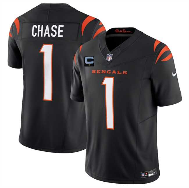 Men's Cincinnati Bengals #1 Ja'Marr Chase Black 2025 F.U.S.E. With 1-Star C Patch Vapor Untouchable Limited Stitched Jersey Dzhi,We sell and wholesale Men's Cincinnati Bengals #1 Ja'Marr Chase Black 2025 F.U.S.E. With 1-Star C Patch Vapor Untouchable Limited Stitched Jersey Dzhi on line form chian!