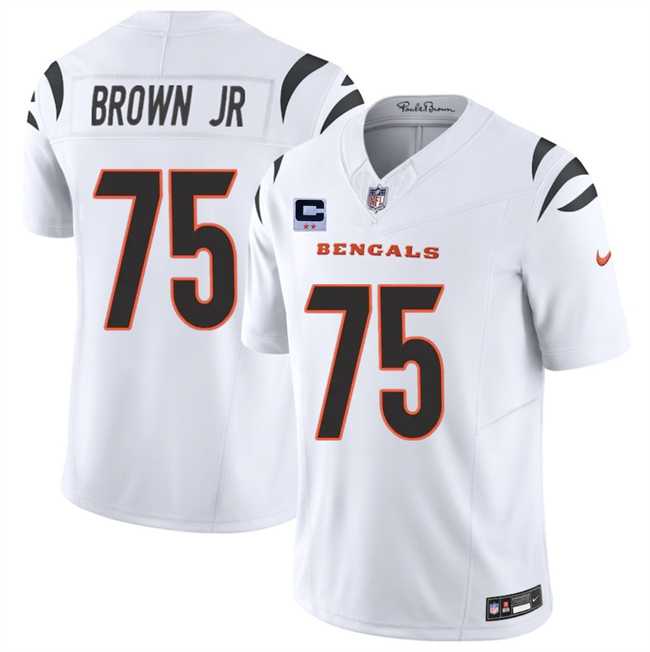 Men's Cincinnati Bengals #75 Orlando Brown Jr White 2025 F.U.S.E. With 2-Star C Patch Vapor Untouchable Limited Stitched Jersey Dzhi,We sell and wholesale Men's Cincinnati Bengals #75 Orlando Brown Jr White 2025 F.U.S.E. With 2-Star C Patch Vapor Untouchable Limited Stitched Jersey Dzhi on line form chian!
