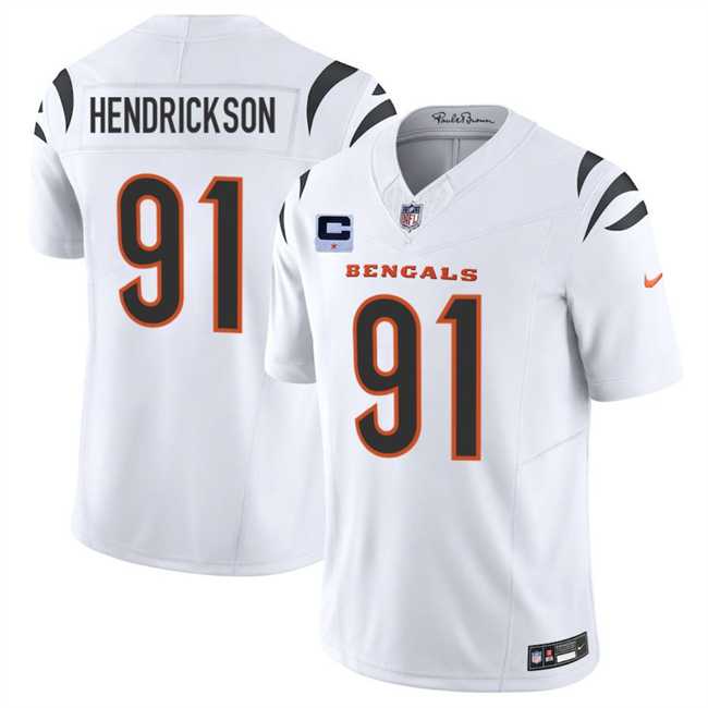 Men's Cincinnati Bengals #91 Trey Hendrickson White 2025 F.U.S.E. With 1-Star C Patch Vapor Untouchable Limited Stitched Jersey Dzhi,We sell and wholesale Men's Cincinnati Bengals #91 Trey Hendrickson White 2025 F.U.S.E. With 1-Star C Patch Vapor Untouchable Limited Stitched Jersey Dzhi on line form chian!