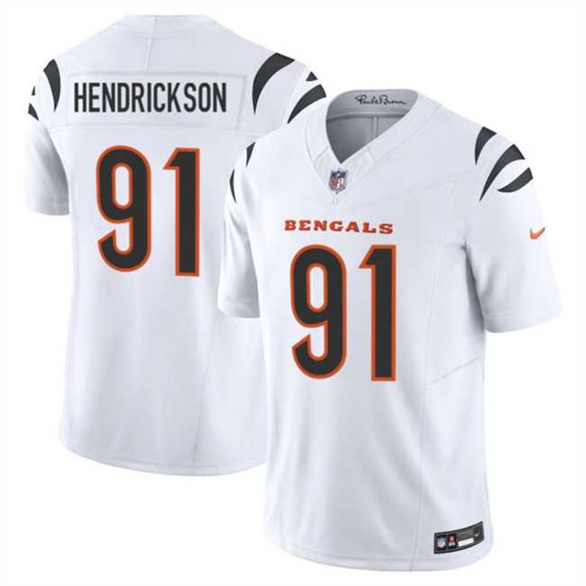 Men's Cincinnati Bengals #91 Trey Hendrickson White 2025 F.U.S.E. Vapor Untouchable Limited Stitched Jersey Dzhi,We sell and wholesale Men's Cincinnati Bengals #91 Trey Hendrickson White 2025 F.U.S.E. Vapor Untouchable Limited Stitched Jersey Dzhi on line form chian!