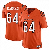 Men's Cincinnati Bengals #64 Ted Karras Orange 2025 F.U.S.E. Vapor Untouchable Limited Stitched Jersey Dzhi,baseball caps,new era cap wholesale,wholesale hats