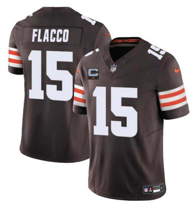 Men's Cleveland Browns #15 Joe Flacco Brown 2025 F.U.S.E. With 1-Star C Patch Vapor Limited Stitched Jersey Dzhi,We sell and wholesale Men's Cleveland Browns #15 Joe Flacco Brown 2025 F.U.S.E. With 1-Star C Patch Vapor Limited Stitched Jersey Dzhi on line form chian!
