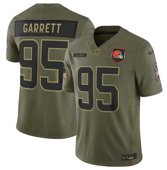 Men's Cleveland Browns #95 Myles Garrett Olive 2025 Salute to Service Limited Stitched Jersey Dyin,We sell and wholesale Men's Cleveland Browns #95 Myles Garrett Olive 2025 Salute to Service Limited Stitched Jersey Dyin on line form chian!