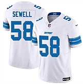 Men's Detroit Lions #58 Penei Sewell White 2025 F.U.S.E. Vapor Limited Stitched Jersey Dzhi,baseball caps,new era cap wholesale,wholesale hats