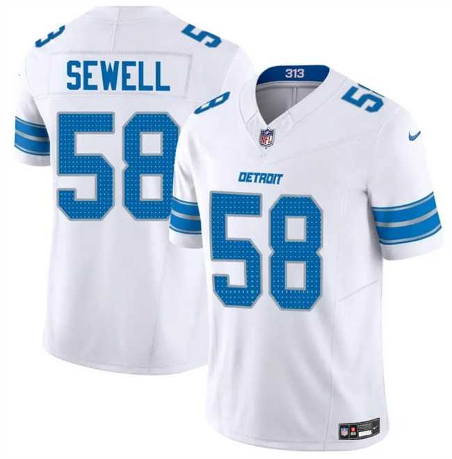 Men's Detroit Lions #58 Penei Sewell White 2025 F.U.S.E. Vapor Limited Stitched Jersey Dzhi,We sell and wholesale Men's Detroit Lions #58 Penei Sewell White 2025 F.U.S.E. Vapor Limited Stitched Jersey Dzhi on line form chian!